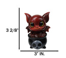 Red Scarlex Drake Potion Pals Small Baby Dragon Imp Sitting in Cauldron Figurine