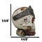 Western Texas Longhorn Silver Concho Buckle Skull Money Coin Bank Figurine