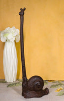 Cast Iron Marine Slug Snail With Long Neck Toilet Paper Holder Stand Sculpture