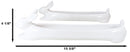 Pack Of 2 Bunny Rabbit White Ceramic Serving Platter Plate Cracker Dish Trays