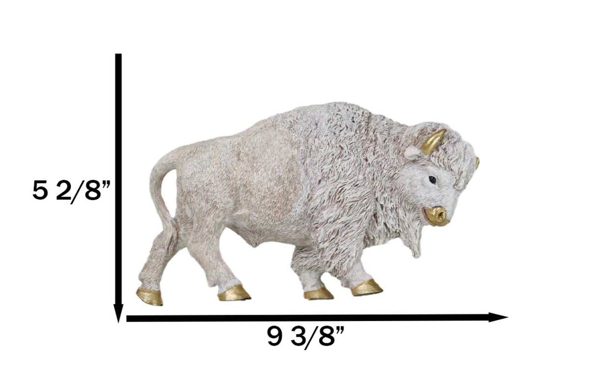 Native American Sacred White Bison Buffalo Decorative Wall Sculpture Relief