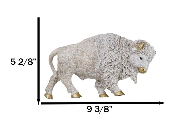 Native American Sacred White Bison Buffalo Decorative Wall Sculpture Relief