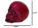 Set Of 12 Purple Translucent Witching Hour Gazing Skull Miniature Figurines 2.5"