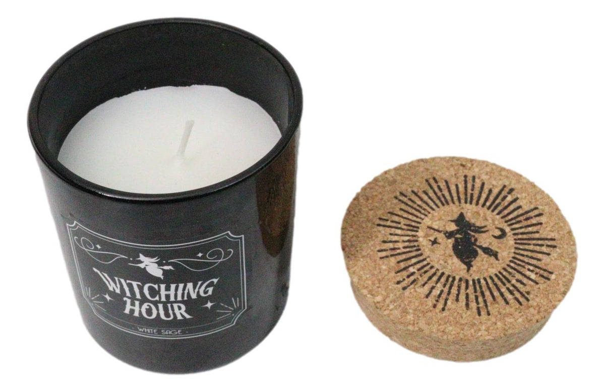 Wicca Midnight Ritual Witching Hour White Sage Pillar Candle Home Fragrance