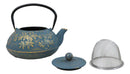 Traditional Oriental Tetsubin Maple Leaves Momiji Design Cast Iron Teapot 40oz