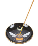 Wicca Dark Forest Triple Moon Stars Bumblebee Bee Incense Holder Trinket Dish