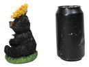 Backwoods Buddies Black Bear with Sunflower Figurine Rustic Woodland Accent