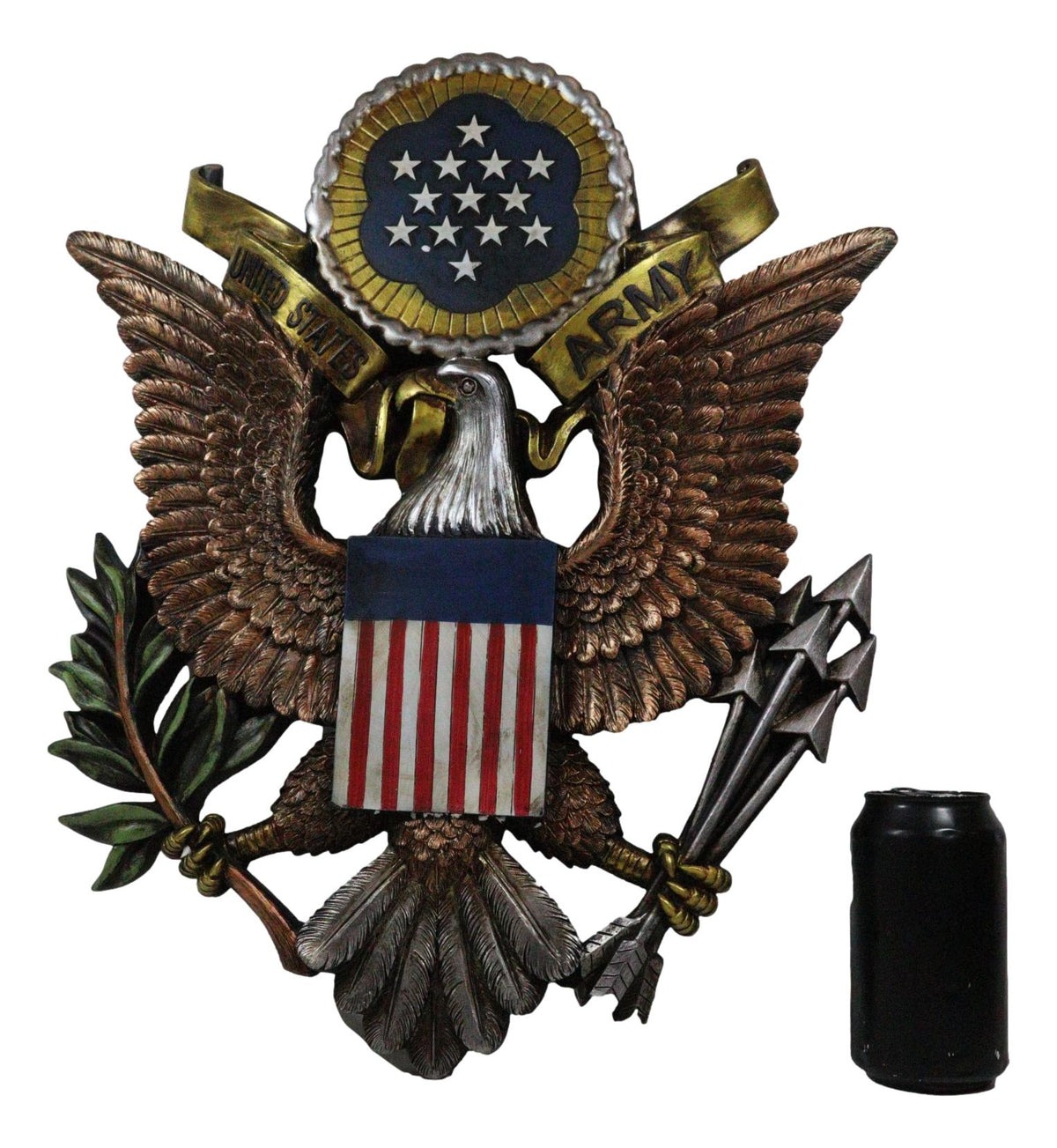 Patriotic United States Army Bald Eagle Great Seal Military Wall Decor Plaque