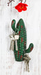 Pack Of 2 Cast Iron Rustic Southwestern Desert Cactus 2-Pegs Double Wall Hook
