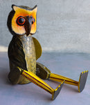 Balinese Wood Handicrafts Night Forest Great Horned Owl Puppet Toy Figurine 18"H