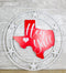 Rustic Western White Texas State Map with Hey Yall Heart Stars Wall Circle Sign