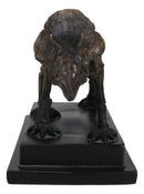 Faux Taxidermy Triceratops Dinosaur Fossil Figurine On Museum Display Base Stand