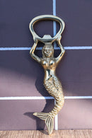 Pack Of 2 Brass Golden Nautical Marine Siren Mermaid Beer Bottle Hand Opener