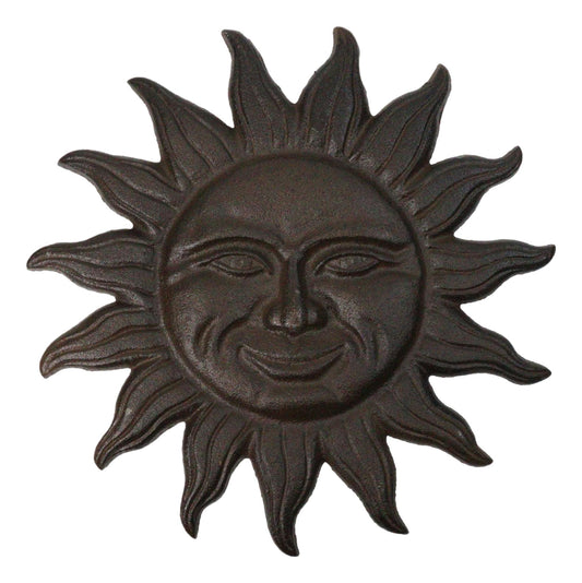 Belenos Sun God Cast Iron Stepping Stones Set of 3 Radiant Sun Face Garden