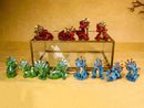 Set of 12 Colorful Metallic Baby Rock Dragons in Multiple Poses Mini Figurines