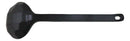 Pack Of 6 Ridged Matte Black Melamine Stirring Mixing Serving Ladle Spoons