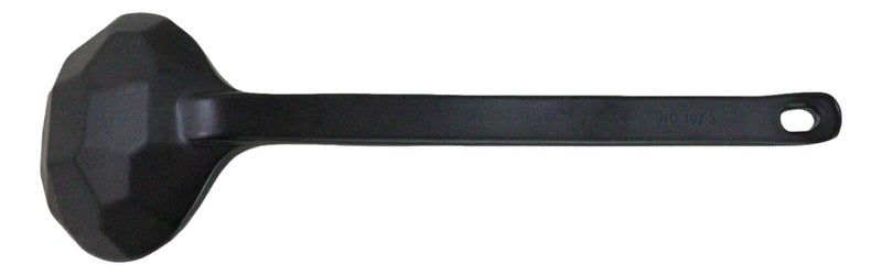 Pack Of 6 Ridged Matte Black Melamine Stirring Mixing Serving Ladle Spoons