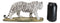 Prowling Fierce Leucistic Winter White Bengal Tiger Figurine 11.25" L
