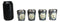 Mythical Fantasy Albino Snow White Wolf Shot Glasses 2-Ounce Set Of 4 Novelties