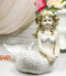 Vintage Ocean Atlantis Seated Mergirl Mermaid Coraline With Pearly Tail Figurine