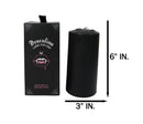 Large Gothic Draculina Pink Vampire Tears Black Unscented Pillar Candle 6"H