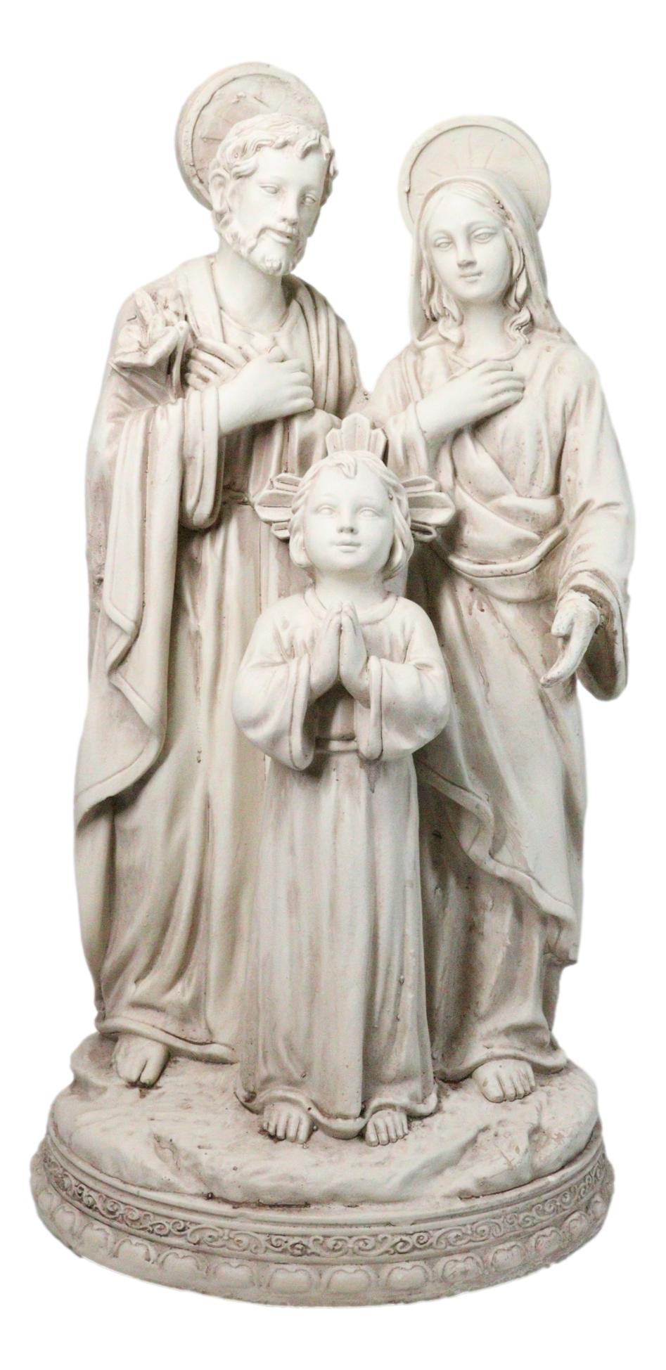 Catholic Church The Holy Family Mary Joseph Jesus Large Outdoor Statue 24" Tall - Ebros Gift