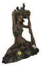 Greenwoman Gaia Dryad Tree Ent Earth Goddess Yoga In Pigeon Pose Zen Figurine