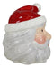 Whimsical North Pole Jolly Santa Claus Christmas Ceramic Cookie Jar Figurine