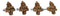 Set Of 4 Western Rustic Forest Pine Trees Faux Wooden Cabinet Door Pull Knobs