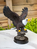 American Bald Eagle with Open Wings Patriotic USA Home Office Figurine 8"H