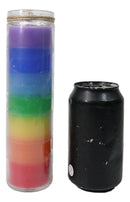 Rainbow 7 Chakra Zones Multi Scent Wicca Mystic Spiritual Tall Tube Candle