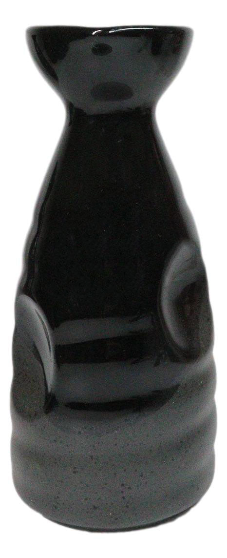 Pack Of 6 Twilight Black And Grey Waterfall Japanese Wine Sake Tokkuri Flask
