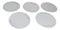 Pack Of 5 Ceramic Yukino Hana Snow Collection Large Round Dinner Plates 10" D