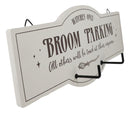 Witches Only Broom Parking All Others Will Be Toad Wall Sign With Coat Hooks