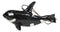 Set Of 6 Nautical Black Orca Whales Ocean Marine Wall Decor Tree Ornaments