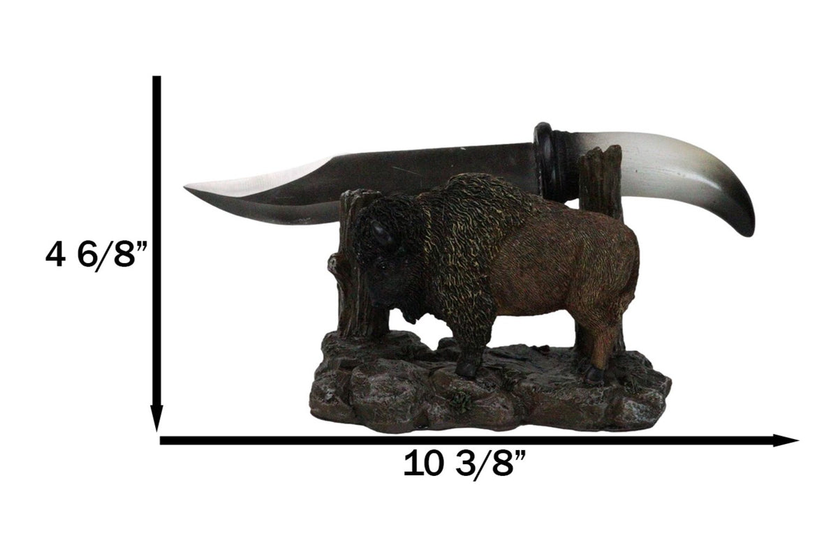 Rustic Western Native Bison Buffalo Stainless Steel Knife Letter Opener Set
