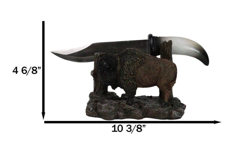 Rustic Western Native Bison Buffalo Stainless Steel Knife Letter Opener Set