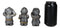 Three Wise Medieval Crusader Knights See Hear Speak No Evil Suit Of Armor Set