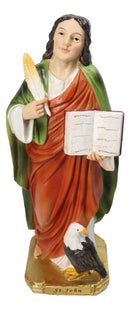Christian Apostle Of Jesus Saint John Evangelist with Eagle Figurine 8"H