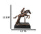 Equestrian Racing Galloping Horse with Jockey Bronze Electroplated Figurine
