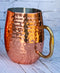 Moscow Mule Copper Plated Stainless Steel Hammered Barrel Cup Mug Gold Handle