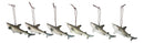 Set Of 6 Great White Sharks Ocean Marine Wall Hanging Decor Tree Ornaments