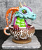 Whimsical Hot Chocolate With Rupert Drake Baby Dragon In Saucer Cup Figurine