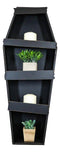 Gothic Graveyard Light Duty Black Coffin Casket Cabinet Shelving Wall Shelf 30'H