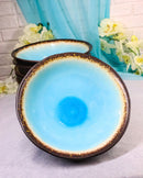 Pack Of 6 Crackle Blue Sky Aozora Kannyu Ceramic Large Pho Ramen Soup Bowls 47oz
