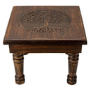 Wicca Celtic Tree Of Life Yggdrasil 12"x12" Side Ritual Altar Table Mango Wood