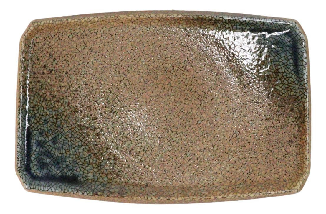Set Of 4 Japanese Sunaji Kairagi Curved Rectangular Sushi Yakitori Plates 7"L