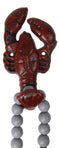 Set of 2 Cast Iron Red Nautical Cajun Creole Crawfish Lobster Tail Wall Hooks