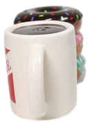 Donut Shop Breakfast Donuts And Hot Coffee Mug Ceramic Salt Pepper Shakers Set