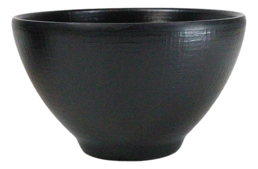 Pack Of 6 Black Silk Melamine Rice Soup Salad Appetizer Dessert Bowls 12oz